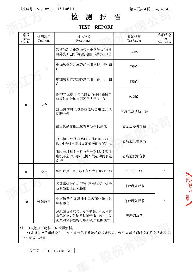 85型錐形同向雙螺桿鋁塑板擠出機經(jīng)過權威機構檢測5.jpg